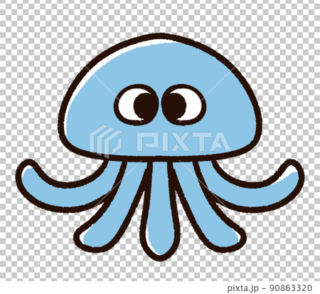 かわいいクラゲのキャラクター かわいいクラゲのキャラクター 90863320
