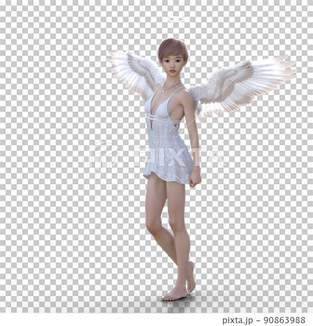 美脚の天使　perming 3DCGイラスト素材 90863988