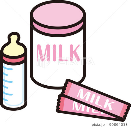 哺乳瓶と粉ミルク 90864053