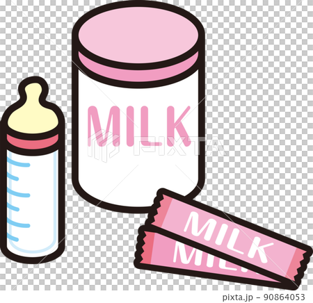 哺乳瓶と粉ミルク 90864053