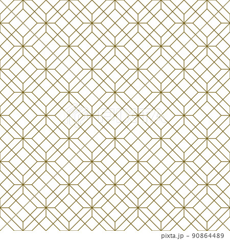 Seamless geometric ornament . Brown color thin lines . Seamless geometric ornament . Brown color thin lines . 90864489