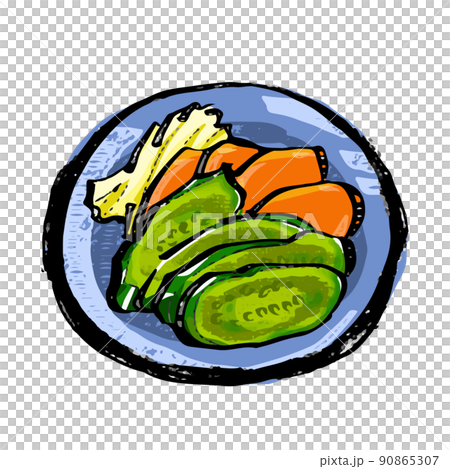 美味しそうなお新香のイラスト 90865307