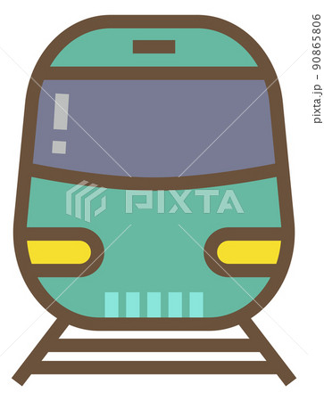 Train icon. Railway transport color line symbol Train icon. Railway transport color line symbol 90865806
