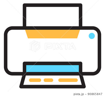 Printer icon. Electronic office device. Copier machine 90865847