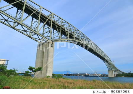 晴天の境水道大橋 90867068