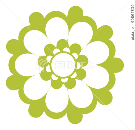 Green floral emblem. Eco nature flower sign Green floral emblem. Eco nature flower sign 90867330