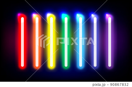 Abstract neon rainbow colors stripes background Abstract neon rainbow colors stripes background 90867832