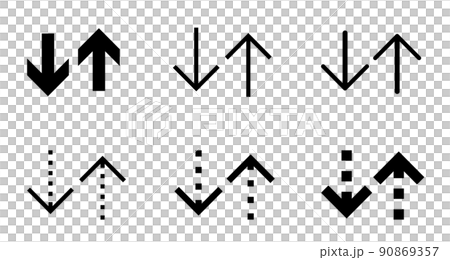 Arrow icon ascending and descending set 90869357