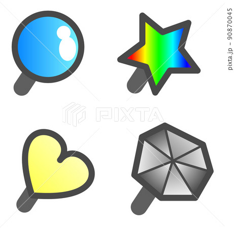 カラフルで可愛い押しピンのイラストのイラスト素材