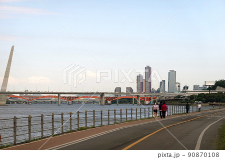 漢江 澄んだ アジア 90870108