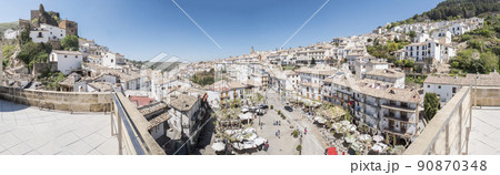 Panoramic view of Cazorla village, in the Sierra de Cazorla, Jaen, Spain 90870348