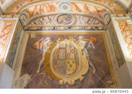Wall paintings of the chapel of the Hospital de Santiago, Ubeda, Spain 90870445