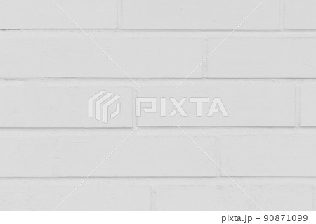 White brick wall bright texture block light paint background, close up 90871099