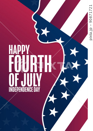 Happy Independence Day. 4th of July. USA. Holiday concept. Template for background, banner, card 90871721