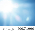 光り輝く爽やかな青色の背景素材 90871990