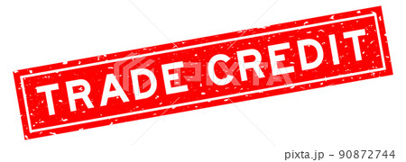 Grunge red trade credit word square rubber seal stamp on white background Grunge red trade credit word square rubber seal stamp on white background 90872744