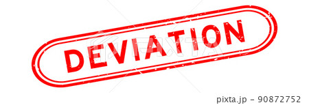 Grunge red deviation word rubber seal stamp on white background 90872752