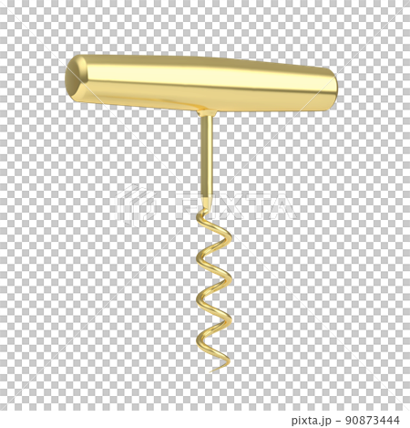 Shiny golden corkscrew 90873444