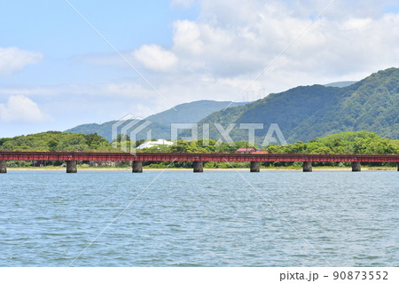 晴れの日の由良川橋梁 晴れの日の由良川橋梁 90873552