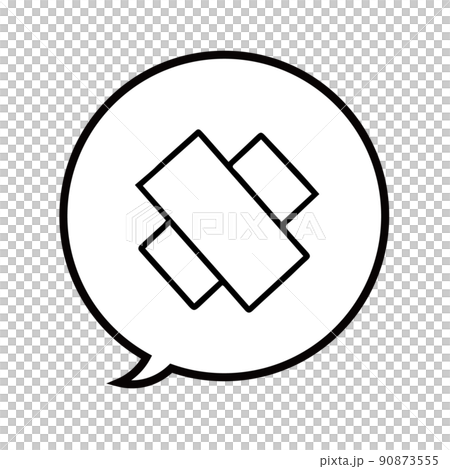 吹き出し　ダメージ 90873555