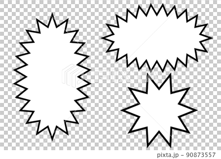Zigzag frame set - Stock Illustration [90873557] - PIXTA