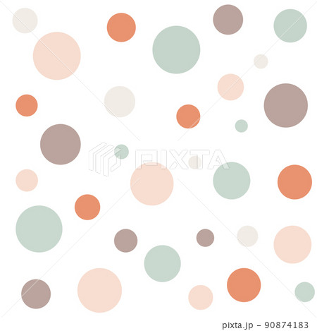 Vector trendy abstract pattern with round pastel elements. Creative collage seamless pattern design 90874183