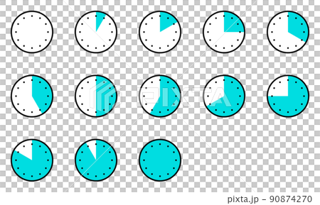 時間帯のアイコンセット 90874270