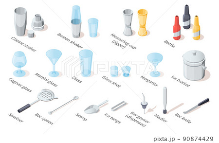 Bartender Isometric Set 90874429