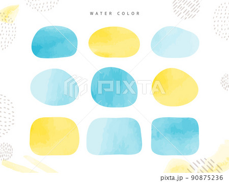 青　夏　水　水彩 フレーム セット water color タイトル 見出し　父の日 90875236