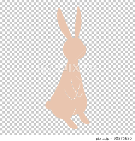 うさぎのシルエットイラスト素材 90875680