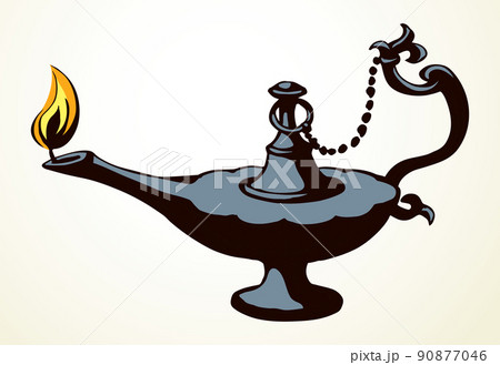 Lamp with a twinkle. Vector drawing Lamp with a twinkle. Vector drawing 90877046