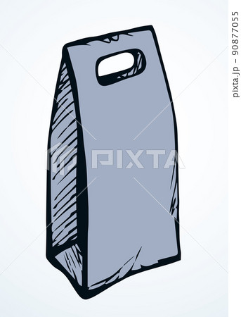 Rectangular carton packaging. Vector drawing Rectangular carton packaging. Vector drawing 90877055