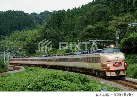 北陸本線　石動ー倶利伽羅　JR西日本　489系　H01編成（金沢）　はくたか 90879967