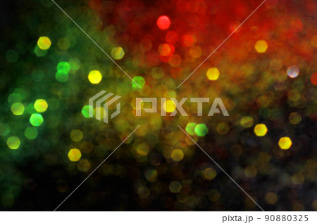Black History Month concept. Abstract green yellow and red color glitter sparkle background.  90880325