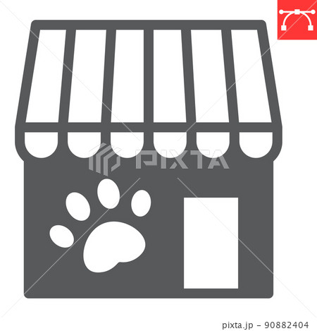 Pet shop glyph icon, building and market, pet store vector icon, vector graphics, editable stroke solid sign, eps 10 Pet shop glyph icon, building and market, pet store vector icon, vector graphics, editable stroke solid sign, eps 10 90882404