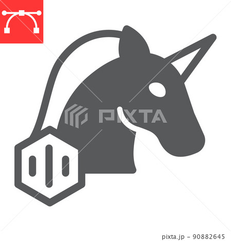 Unicorn with nft glyph icon, unique token and non fungible token, unicorn vector icon, vector graphics, editable stroke solid sign, eps 10 Unicorn with nft glyph icon, unique token and non fungible token, unicorn vector icon, vector graphics, editable stroke solid sign, eps 10 90882645