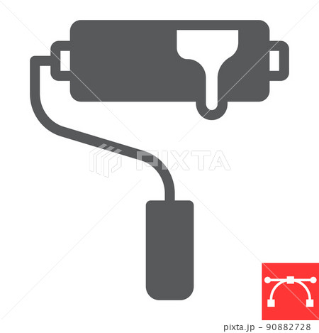 Paint roller glyph icon, tool and repair, paint roller vector icon, vector graphics, editable stroke solid sign, eps 10 Paint roller glyph icon, tool and repair, paint roller vector icon, vector graphics, editable stroke solid sign, eps 10 90882728
