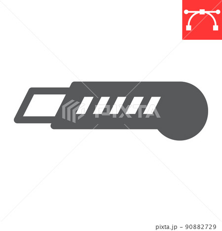 Stationery knife glyph icon, tool and repair, box cutter vector icon, vector graphics, editable stroke solid sign, eps 10 Stationery knife glyph icon, tool and repair, box cutter vector icon, vector graphics, editable stroke solid sign, eps 10 90882729