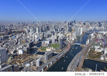 天王洲アイル周辺・2022撮影・空撮 90882870