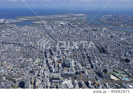 都市風景・蒲田全景・空撮 都市風景・蒲田全景・空撮 90882875