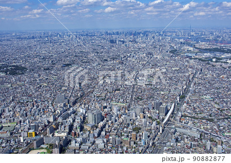 都市風景・皇居全景・空撮 90882877
