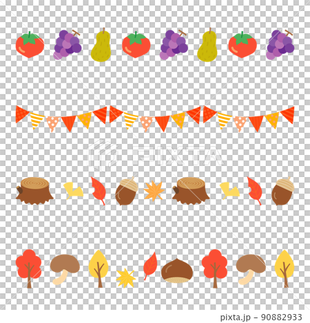 Flat and simple autumn line 90882933