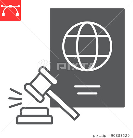 Immigration law glyph icon, passport and illegal, immigrant law vector icon, vector graphics, editable stroke solid sign, eps 10. Immigration law glyph icon, passport and illegal, immigrant law vector icon, vector graphics, editable stroke solid sign, eps 10. 90883529