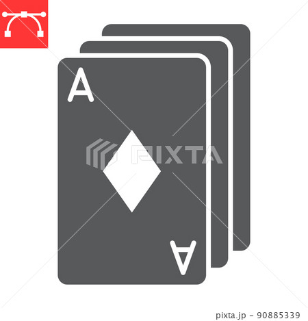 Playing card glyph icon, gamble and luck, casino cards vector icon, vector graphics, editable stroke solid sign, eps 10. Playing card glyph icon, gamble and luck, casino cards vector icon, vector graphics, editable stroke solid sign, eps 10. 90885339