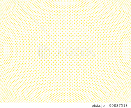 背景　壁紙　水玉　ドット　膨張　歪み　黄色　グラデーション 90887513