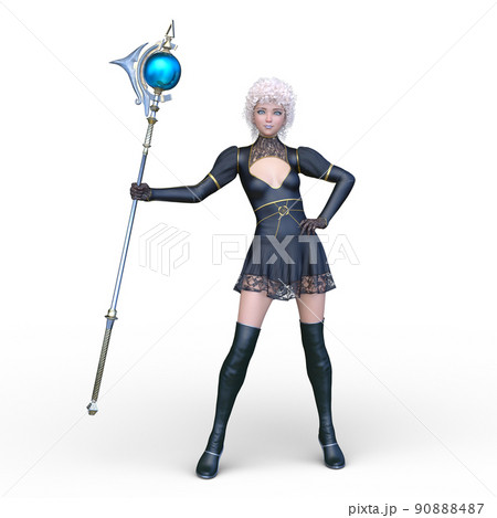 魔法の杖を持つ女性 魔法の杖を持つ女性 90888487