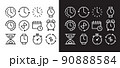 Clock time symbol vector icon set 90888584