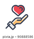 ove, romance concept. Illustration vector graphic. Abstract template with red love for concept design 90888586