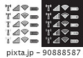 Wifi network battery level mobile phone icons set 90888587