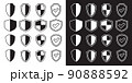 Protective shield icons vector set 90888592